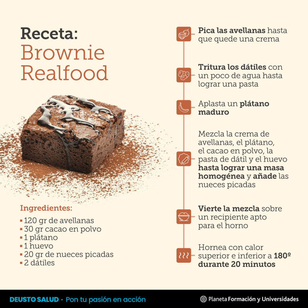 Receta brownie saludable